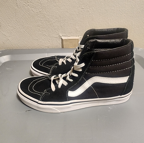 Vans Classic Black and White High-Tops - Picture 1 of 5